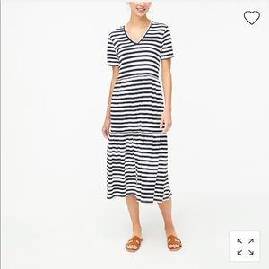 NWT J.Crew Factory V-Neck Tiered Midi Dress Medium